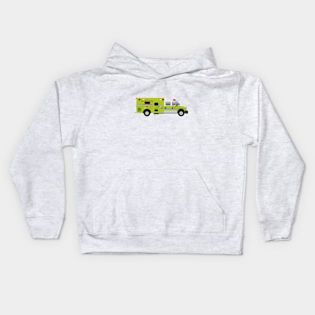 Miami Dade Fire Rescue Ambulance Florida Kids Hoodie by BassFishin